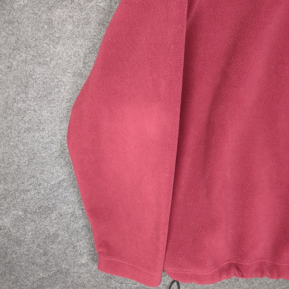 GAP Mens Fleece Pullover‎ 1/4 Zip Mock Neck Maroon Burgundy Size L Embroidered - Picture 3 of 11